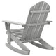Ava Outdoor Garden Rocking Chair | High Slatted Back | Gray Natural Wood