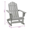 Ava Outdoor Garden Rocking Chair | High Slatted Back | Gray Natural Wood