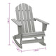 Ava Outdoor Garden Rocking Chair | High Slatted Back | Gray Natural Wood