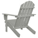 Ava Outdoor Garden Chair | High Slatted Back | Wide Arms | Gray Natural Wood BM339691