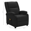 Keo Manual Reclining Massage Chair | Padded Arms | Black Faux Leather BM339692
