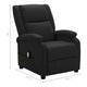 Keo Manual Reclining Massage Chair | Padded Arms | Black Faux Leather BM339692