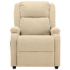 Keo Manual Reclining Massage Chair | Padded Arms | Cream White Fabric BM339693