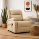 Keo Manual Reclining Massage Chair | Padded Arms | Cream White Fabric