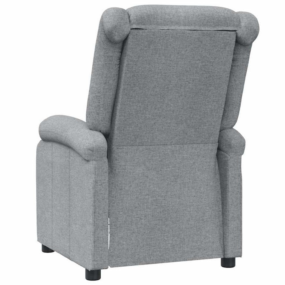 Keo Manual Reclining Massage Chair | Padded Arms | Light Gray Fabric BM339694