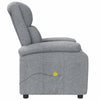 Keo Manual Reclining Massage Chair | Padded Arms | Light Gray Fabric BM339694
