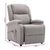 Keo Manual Reclining Massage Chair | Padded Arms | Light Gray Fabric BM339694