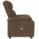 Keo Manual Reclining Massage Chair | Padded Arms | Brown Polyester BM339695