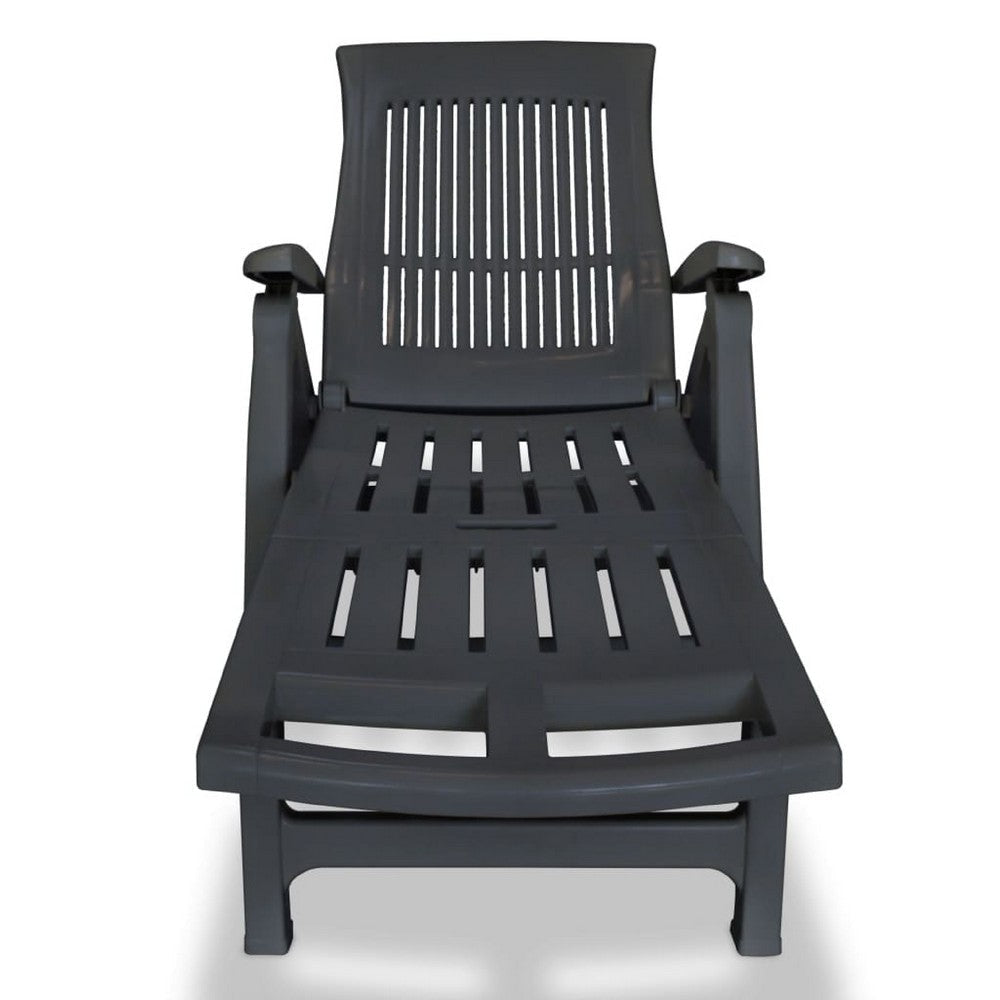 Reny Outdoor Foldable Sun Lounger | Adjustable Back | Black BM339696