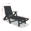 Reny Outdoor Foldable Sun Lounger | Adjustable Back | Black BM339696