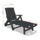 Reny Outdoor Foldable Sun Lounger | Adjustable Back | Black BM339696