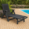 Reny Outdoor Foldable Sun Lounger | Adjustable Back | Black BM339696