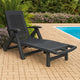 Reny Outdoor Foldable Sun Lounger | Adjustable Back | Black BM339696