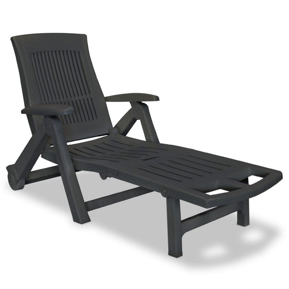 Reny Outdoor Foldable Sun Lounger | Adjustable Back | Black