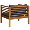 Lex Outdoor Armchair | Dark Gray Seat & Back Cushion | Brown Acacia Wood BM339698