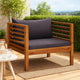 Lex Outdoor Armchair | Dark Gray Seat & Back Cushion | Brown Acacia Wood BM339698