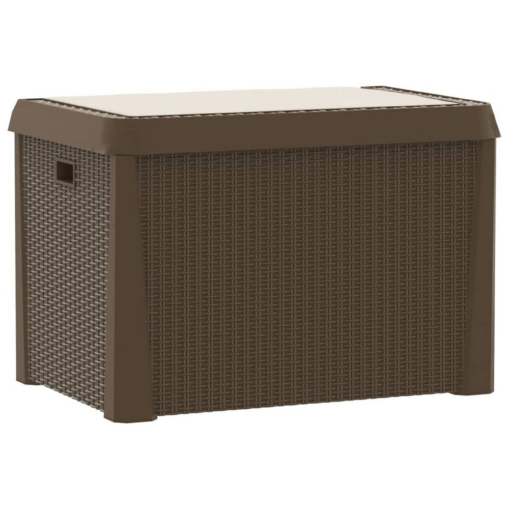 Jely Outdoor Garden Storage Box w Seat Cushion | 29’’ | Brown BM339700