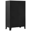 Miry Tall Office Cabinet | 2 Drawers w 2 Mesh Front Doors | Black Steel BM339701