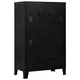 Nix Tall Storage Chest | 6 Doors w 3 Shelves | Matte Black Steel