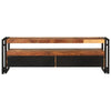 Kely TV Entertainment Media Cabinet | Brown Solid Sheesham Wood | Black Steel BM339703