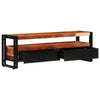 Kely TV Entertainment Media Cabinet | Brown Solid Sheesham Wood | Black Steel BM339703