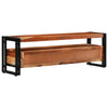 Kely TV Entertainment Media Cabinet | Brown Solid Sheesham Wood | Black Steel BM339703