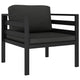 Xem Outdoor Sofa Chair | Fiberfill Seat & Back Cushions | Anthracite Black