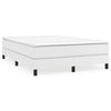 Yeri Full Size Bed Frame| White Faux Leather| Low Profile Legs