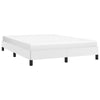 Ceri Full Size Bed Frame| White Faux Leather| Low Profile Legs BM339708
