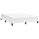 Ceri Full Size Bed Frame| White Faux Leather| Low Profile Legs BM339708