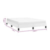 Ceri Full Size Bed Frame| White Faux Leather| Low Profile Legs BM339708