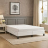 Ceri Full Size Bed Frame| White Faux Leather| Low Profile Legs