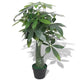 Sarge 33" Artificial Silk Plant w 175 Green Leaves | Painted Wood