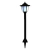 Myna Outdoor Solar-Power Lamp Set of 3 | White LED | Classic Black Finish BM339711