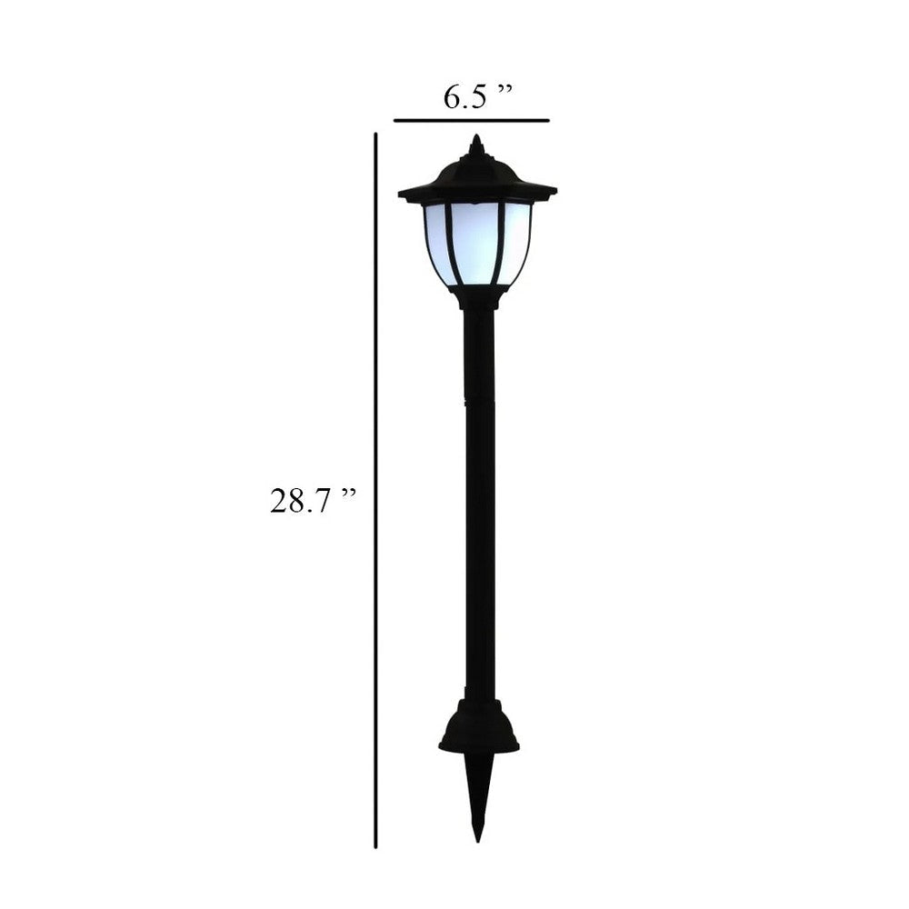 Myna Outdoor Solar-Power Lamp Set of 3 | White LED | Classic Black Finish BM339711