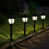 Myna Outdoor Solar-Power Lamp Set of 3 | White LED | Classic Black Finish