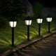 Myna Outdoor Solar-Power Lamp Set of 3 | White LED | Classic Black Finish