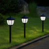 Myna Outdoor Solar-Power Lamp Set of 3 | White LED | Classic Black Finish
