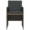 Fendy Patio Chair Set of 4 | Powder Coated Metal Frame | Gray Faux Rattan BM339712