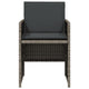 Fendy Patio Chair Set of 4 | Powder Coated Metal Frame | Gray Faux Rattan BM339712
