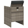 Fendy Patio Chair Set of 4 | Powder Coated Metal Frame | Gray Faux Rattan BM339712
