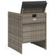 Fendy Patio Chair Set of 4 | Powder Coated Metal Frame | Gray Faux Rattan BM339712