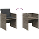 Fendy Patio Chair Set of 4 | Powder Coated Metal Frame | Gray Faux Rattan BM339712