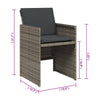 Fendy Patio Chair Set of 4 | Powder Coated Metal Frame | Gray Faux Rattan BM339712