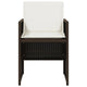 Mandie Foldable Patio Chair Set of 4 | Metal Frame | Brown Wicker Rattan BM339713