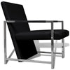 Sanna Ergonomic Armchair | Cubic Solid Wood Frame | Black Faux Leather BM339714