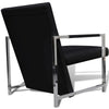 Sanna Ergonomic Armchair | Cubic Solid Wood Frame | Black Faux Leather BM339714