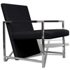 Sanna Ergonomic Armchair | Cubic Solid Wood Frame | Black Faux Leather