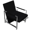 Sanna Ergonomic Armchair | Cubic Solid Wood Frame | Black Faux Leather BM339714