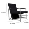 Sanna Ergonomic Armchair | Cubic Solid Wood Frame | Black Faux Leather BM339714